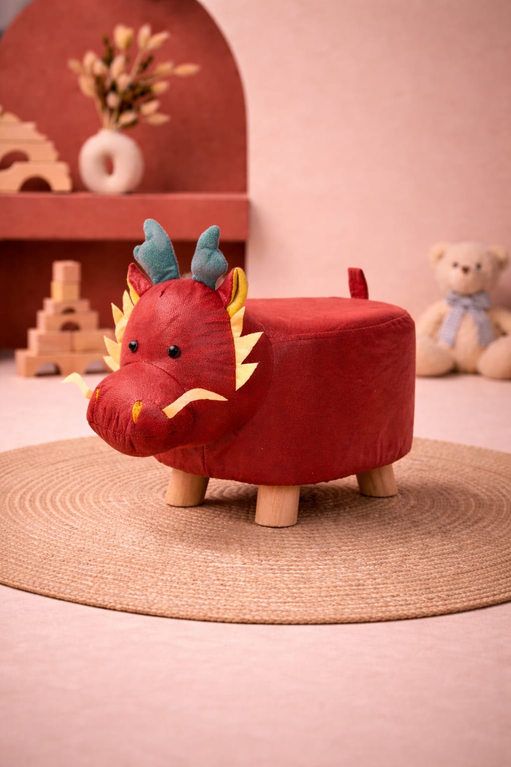 RUBY ROAR DRAGON STOOL