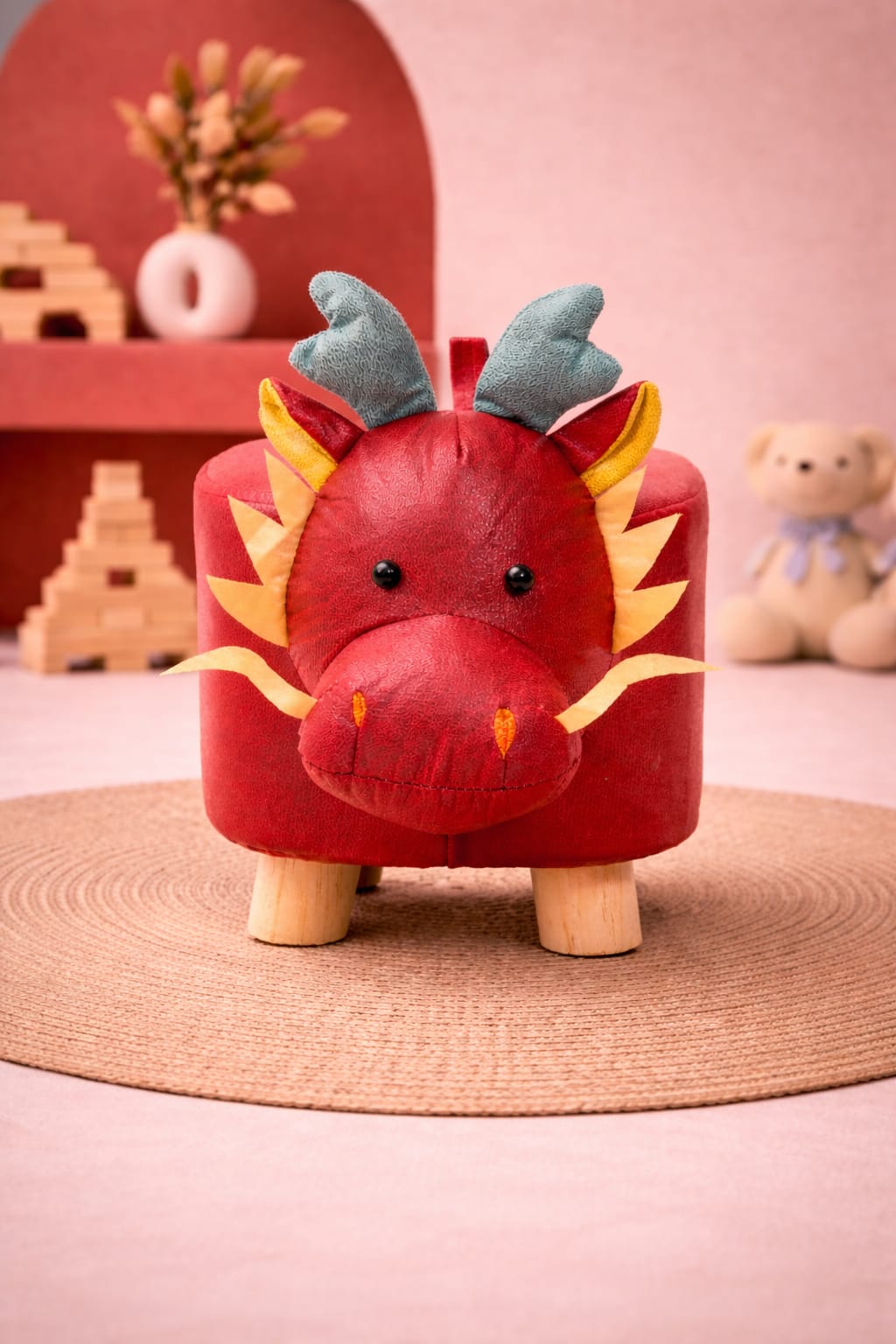 RUBY ROAR DRAGON STOOL
