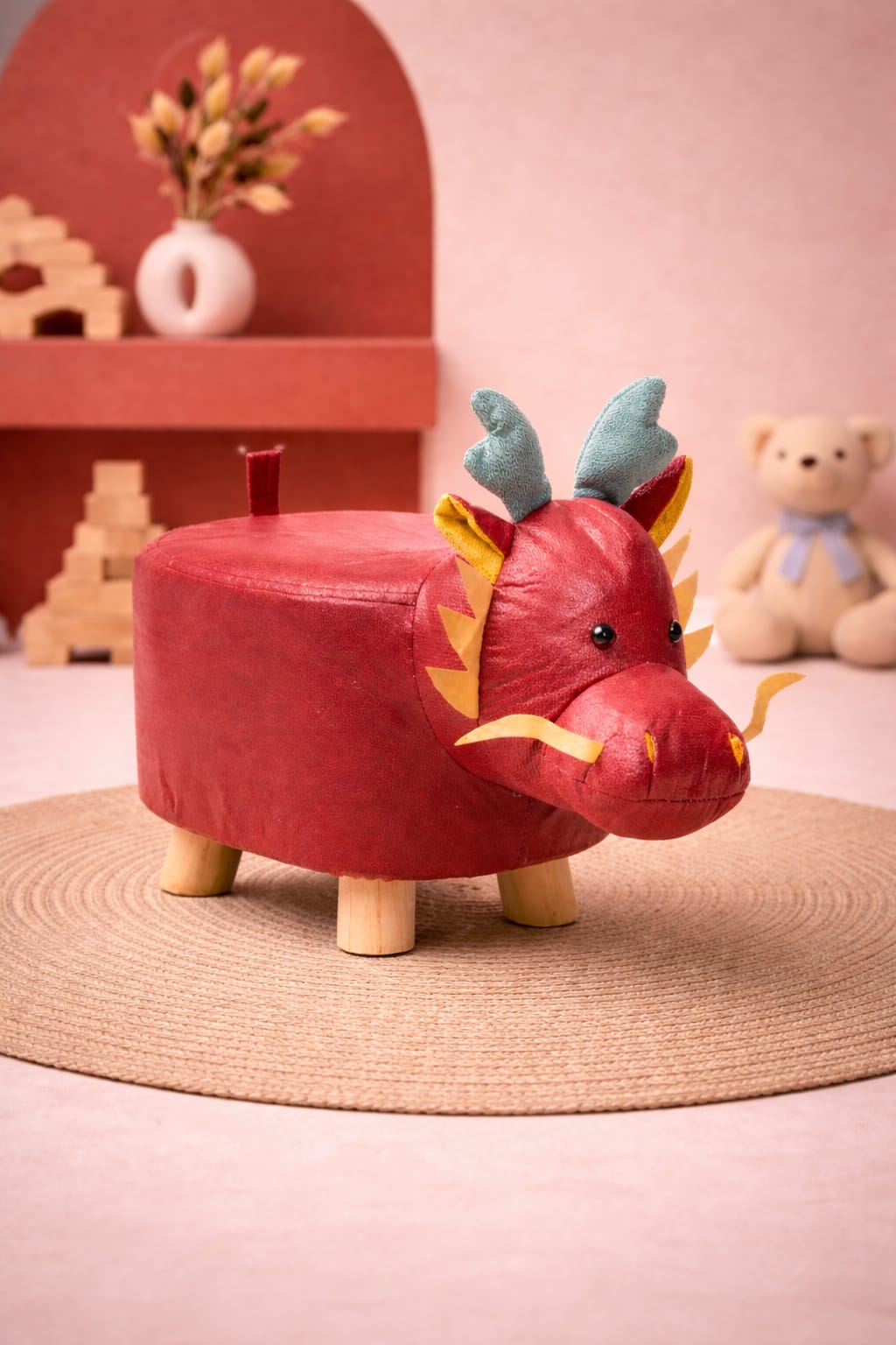 RUBY ROAR DRAGON STOOL