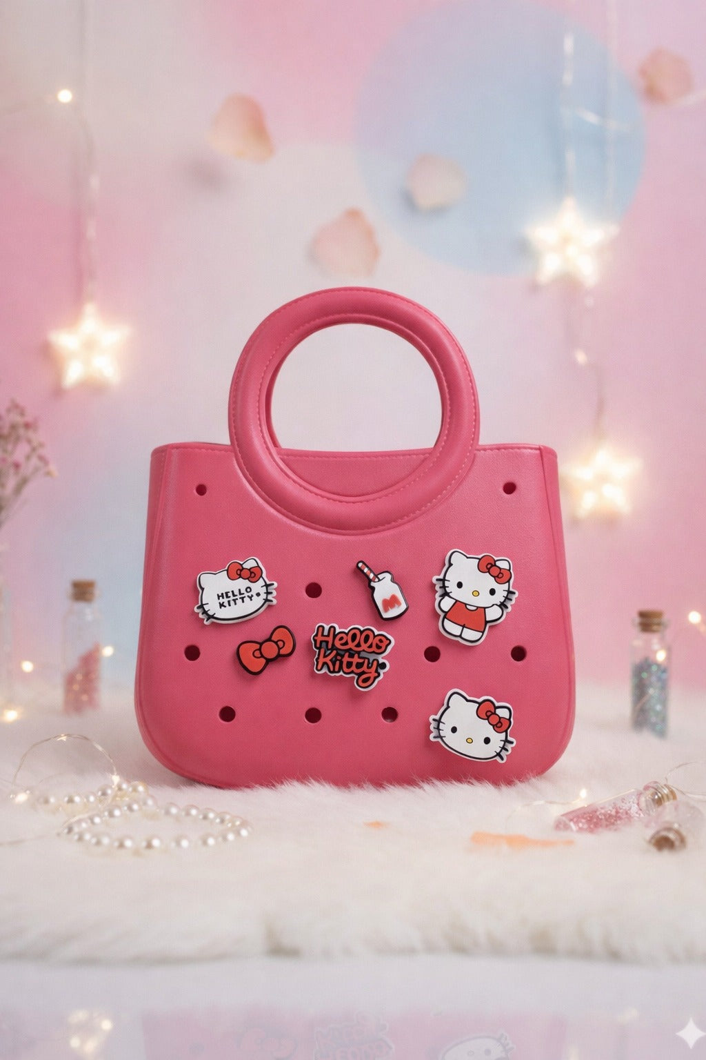 Kitty Pink Charm Tote Bag