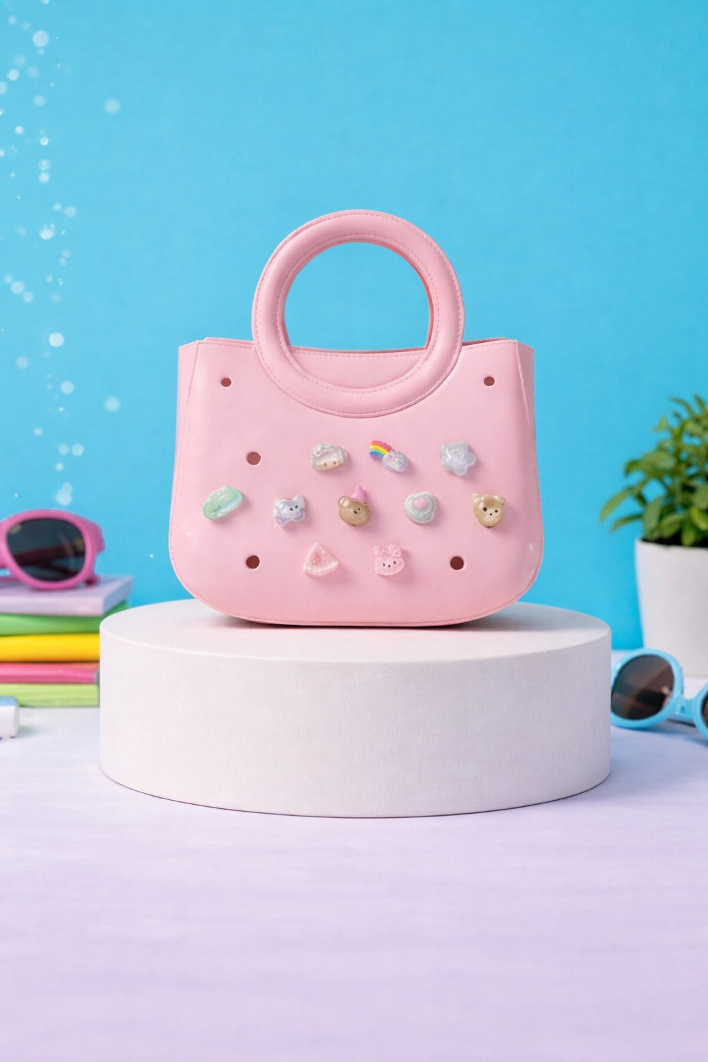 Custom Charm Mini Tote - Soft Pink